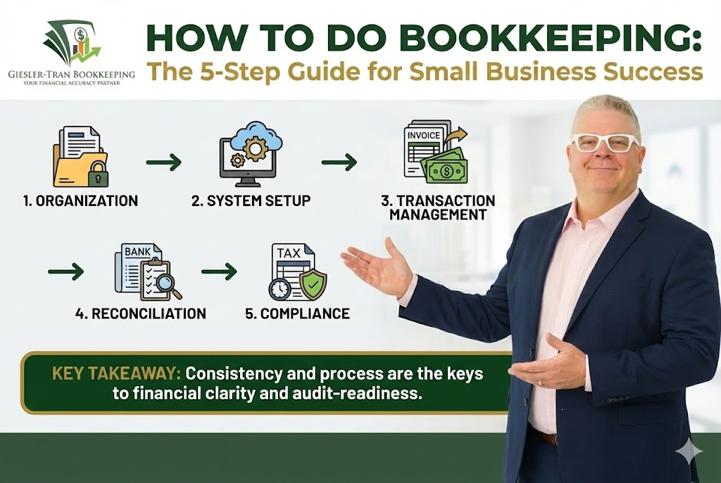 How to Do Bookkeeping: A 5-Step Expert Guide Illustration Thumbnail