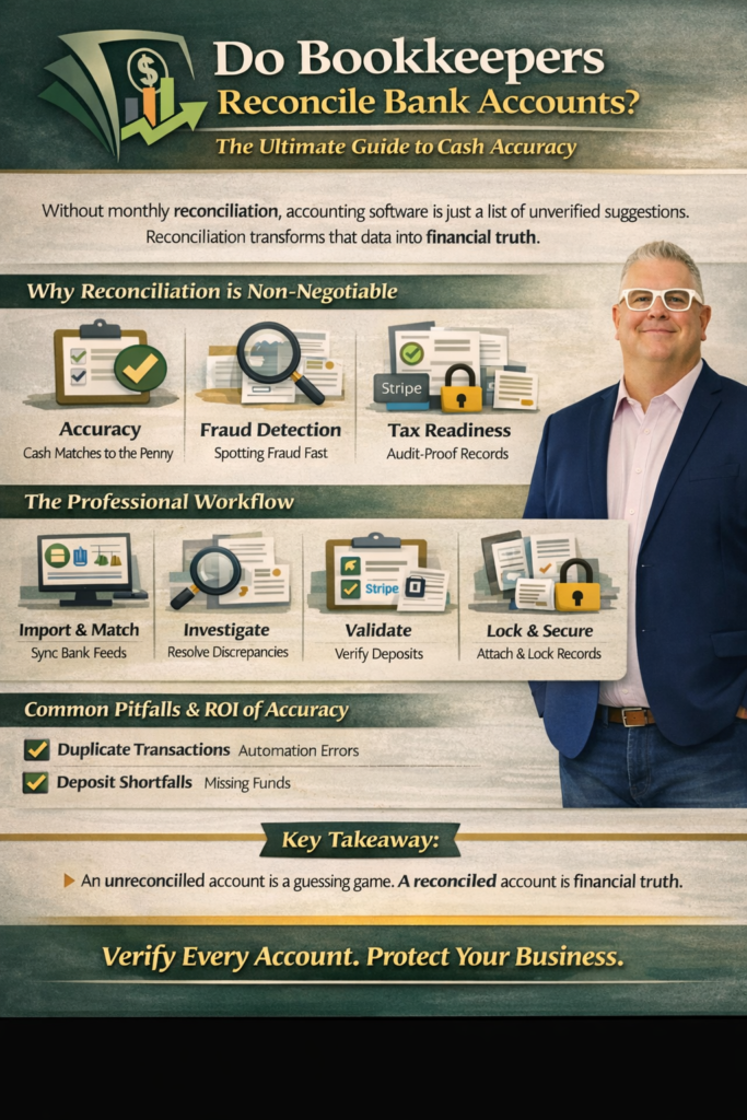 Do Bookkeepers Reconcile Bank Accounts? GTB Guide Illustration