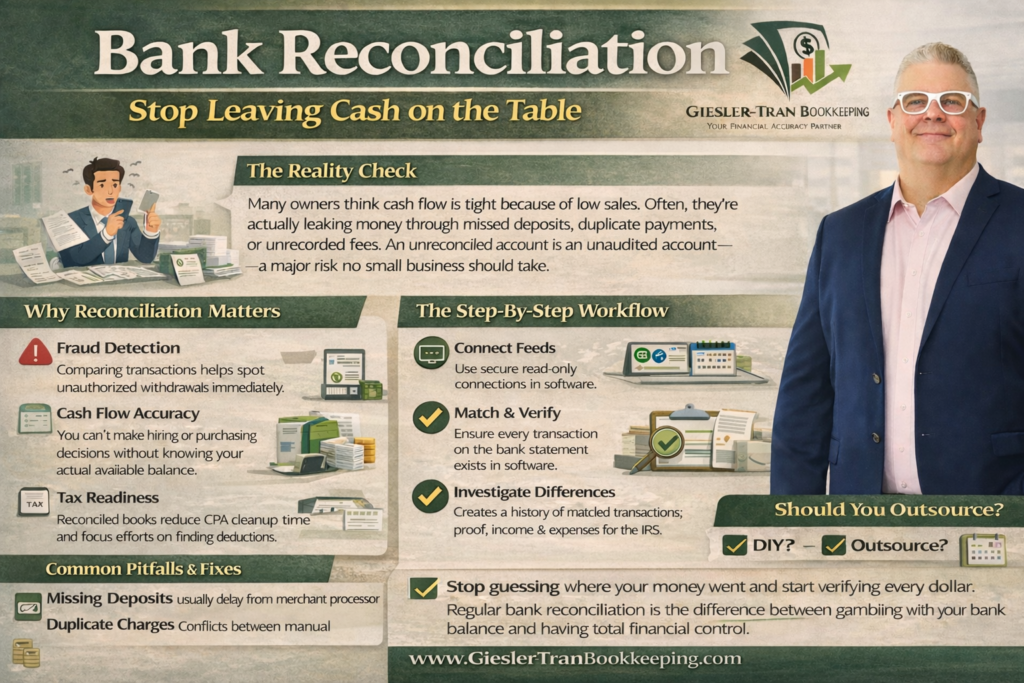Bank Reconciliation: Stop Leaving Cash on the Table Illustration