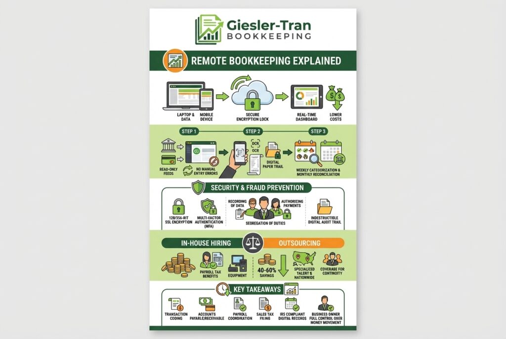 Remote Bookkeeping: How It Works & Why Businesses Switch Illustration