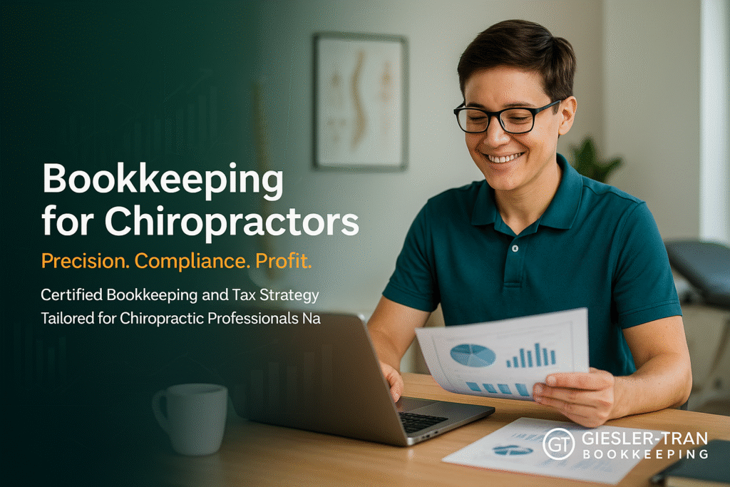 Bookkeeping for chiropractors: Discover the top 5 mistakes and fixes to keep your clinic profitable and compliant. Expert tips from Giesler-Tran Bookkeeping.