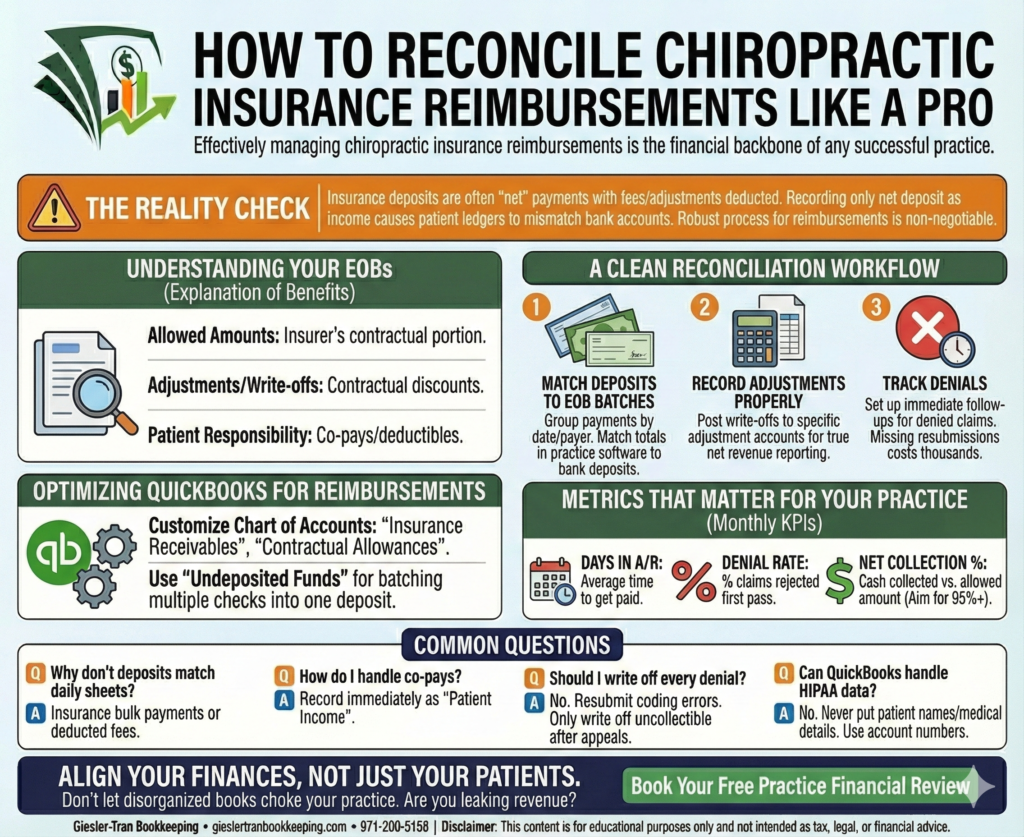 Chiropractic Insurance Reimbursements: Reconciliation Guide Illustration