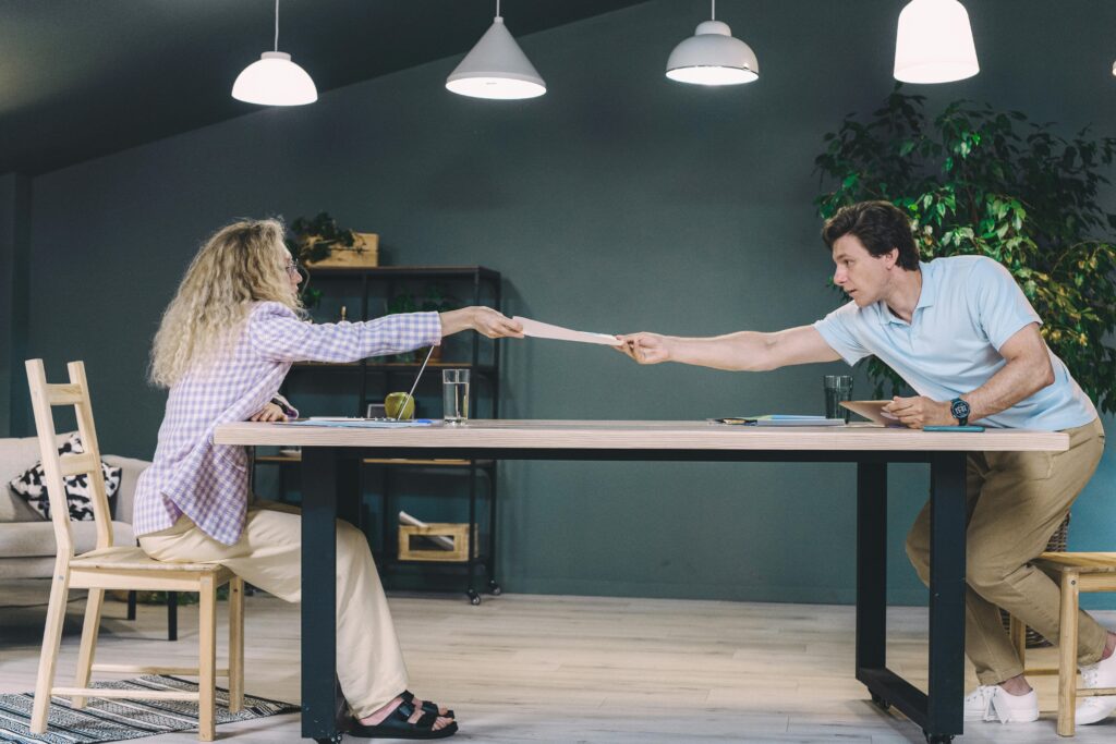 Handing over documents