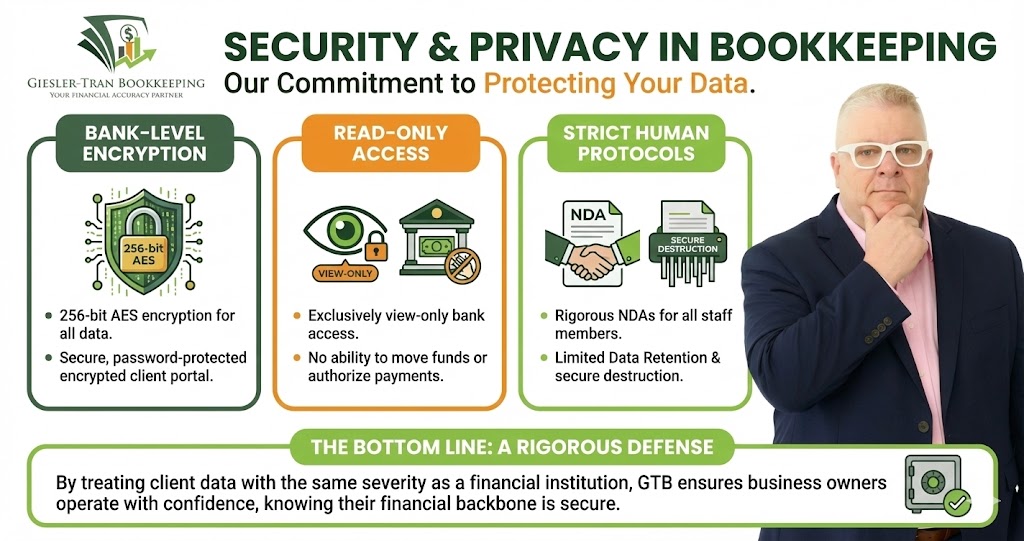 Security & Privacy: How We Protect Your Financial Data Infographic