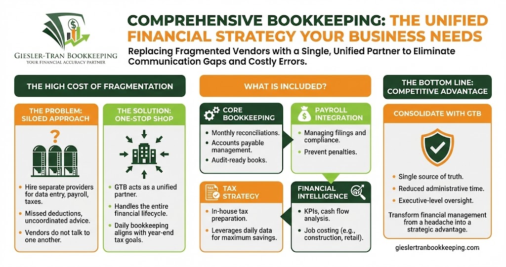Comprehensive Bookkeeping: Complete Financial Strategy Infographic