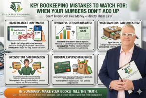 Key Bookkeeping Mistakes: Stop Your Books from Lying Infographic Thumbnail