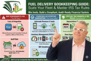 Fuel Delivery Bookkeeping: Master Fleet Tax & Scale Illustration Thumbnail