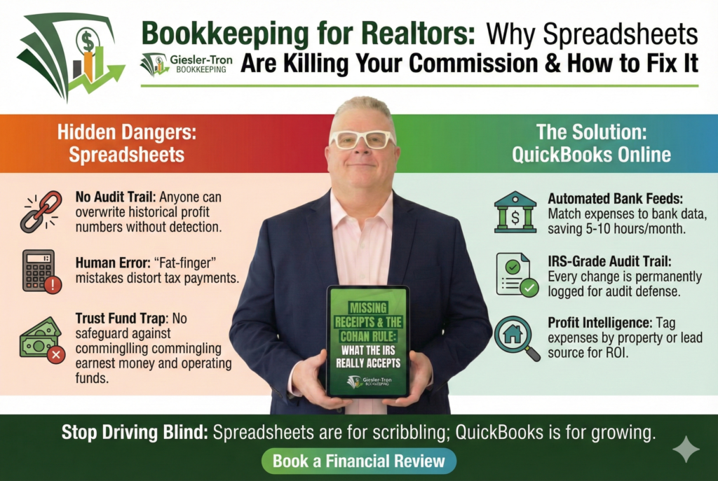 Bookkeeping for Realtors: Spreadsheets vs. QuickBooks Guide Illustration Thumbnail