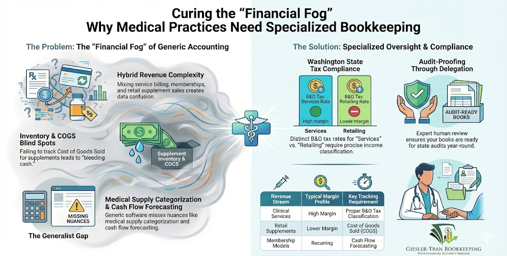 Scaling a Private Practice Bookkeeping Infographic Image