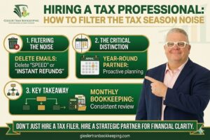 Hiring a Tax Professional: Beyond the Inbox Flood Infographic Thumnail