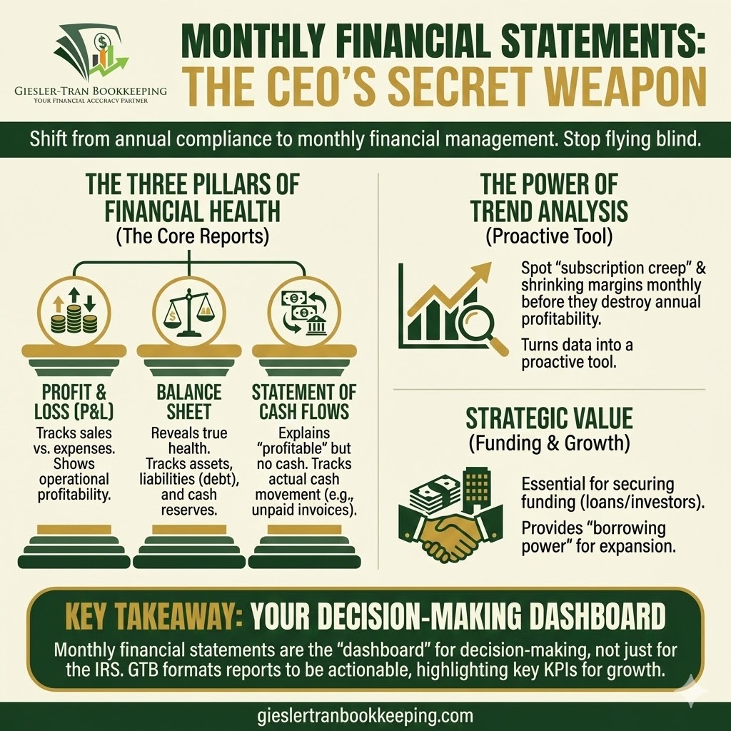 Monthly Financial Statements: Your Roadmap to Profit Infographic